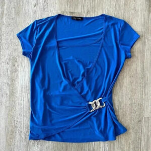 Womens Ava & Grace Blue Blouse - XL